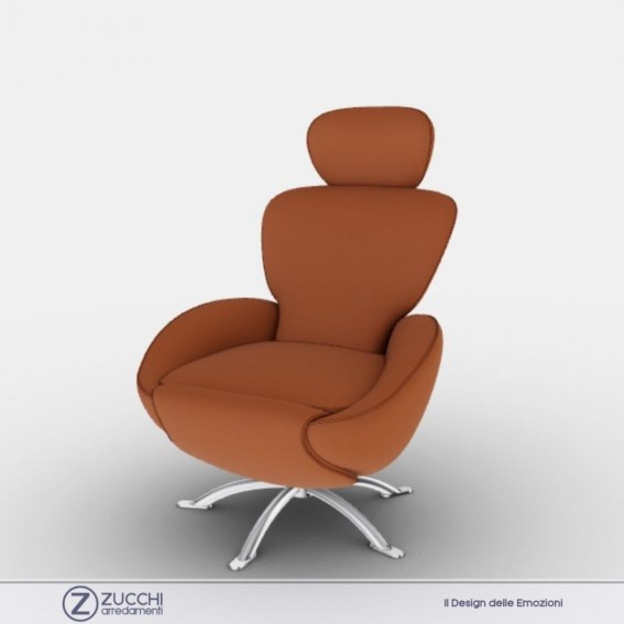 Armchair-Chaise longue Dodo - leather Scozia  | Cassina